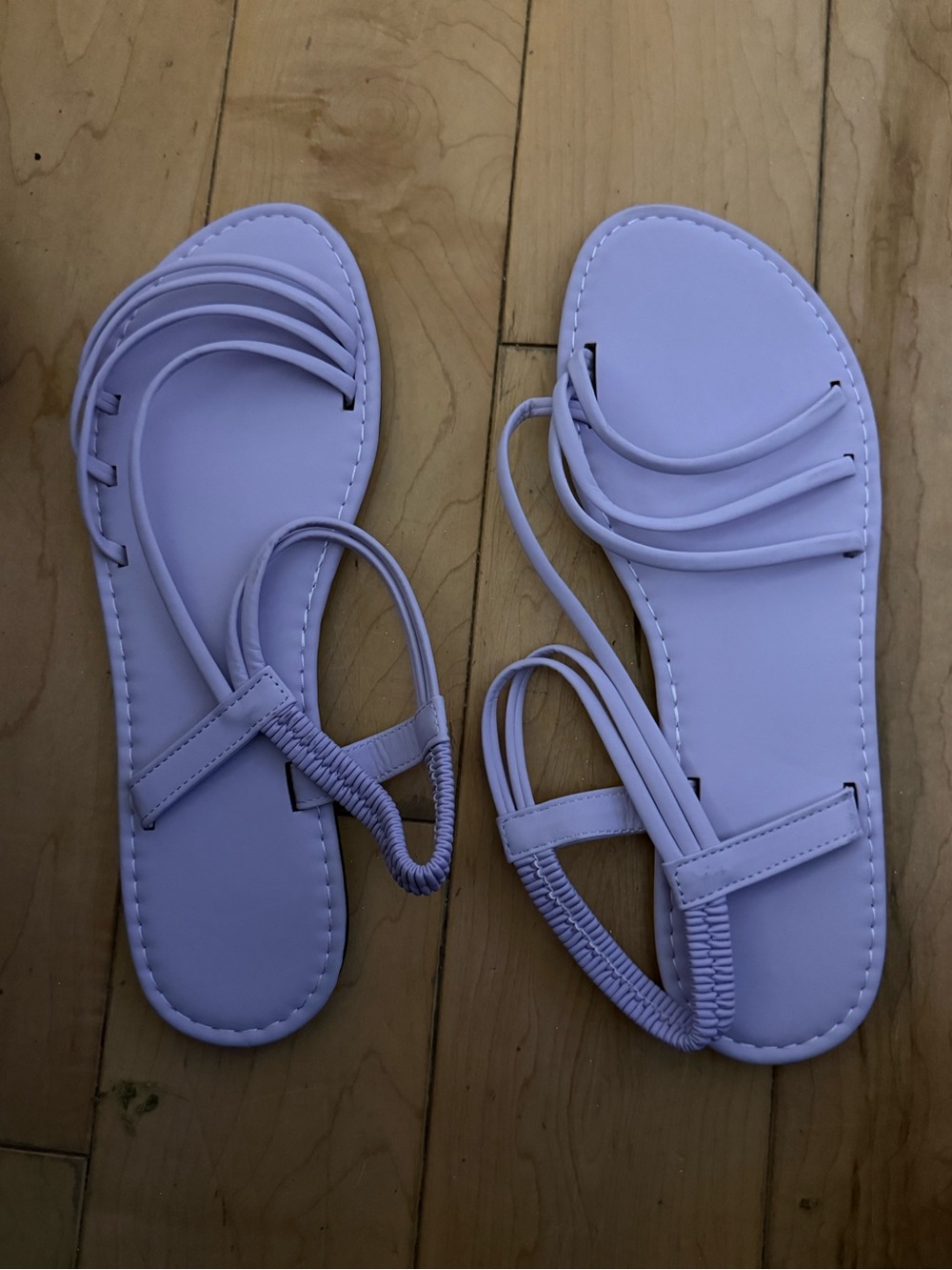 Lavender Strappy Women’s Sandals - Elegant Everyday Slide